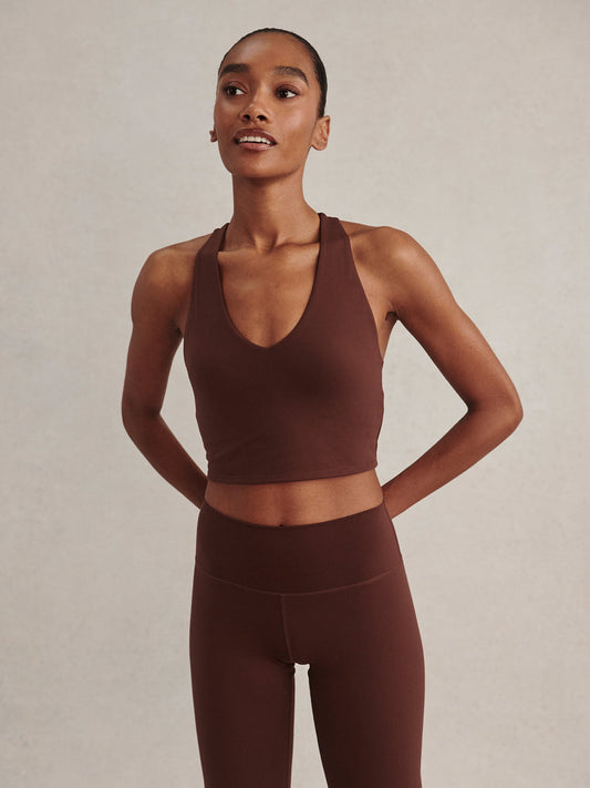 Varley Always Burke Cropped Tank - Mahogany