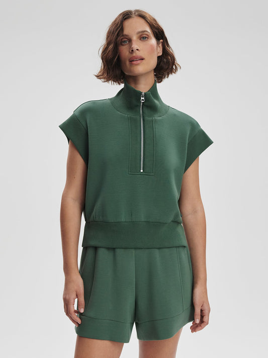 Varley Kelly Half Zip Sweat - Cilantro