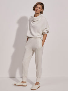 Varley The Slim Cuff Pant 25 - Ivory Marl