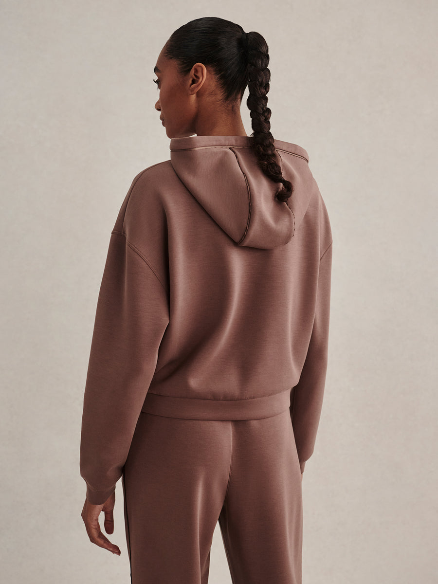 Varley Jorgie Zip Through Hoodie - Coffee Quartz