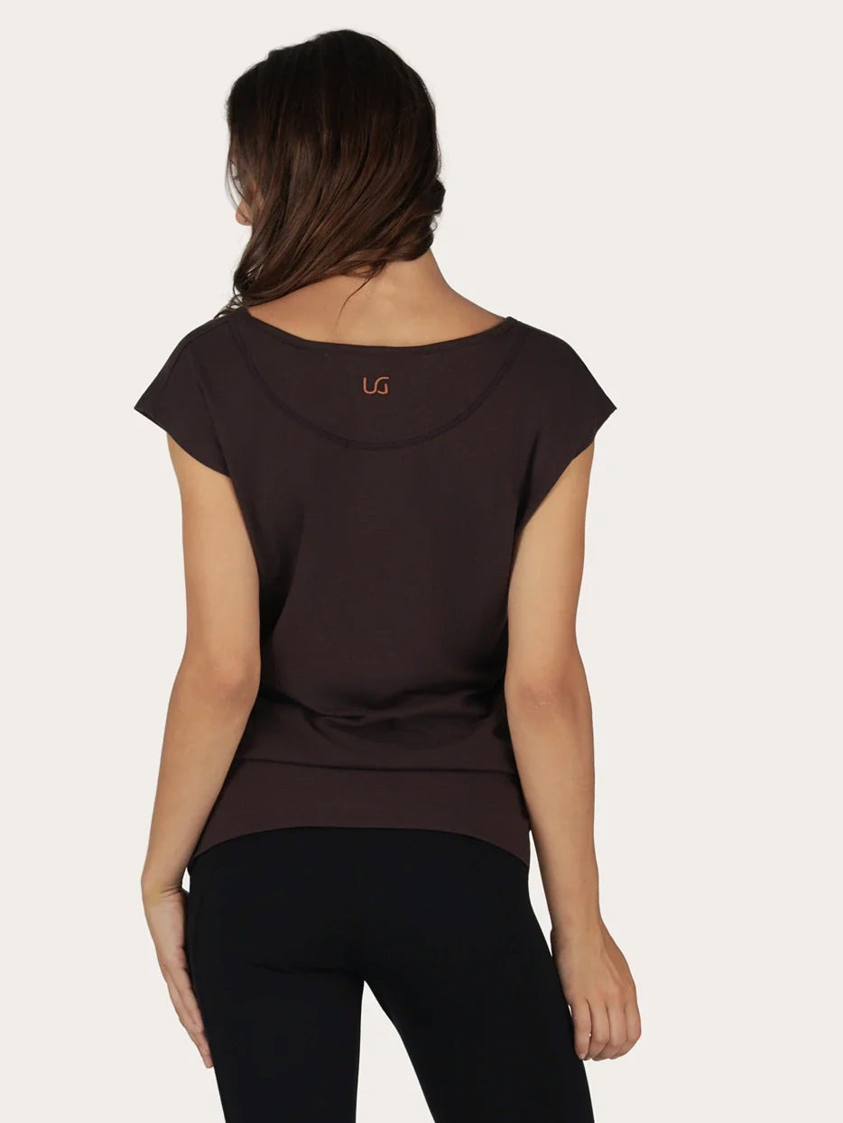 Urban Goddess Asana Yoga Tee - Coffee
