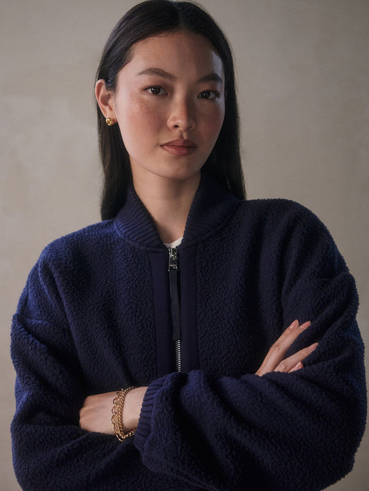 Varley Willmont Patch Pocket Fleece - Evening Blue