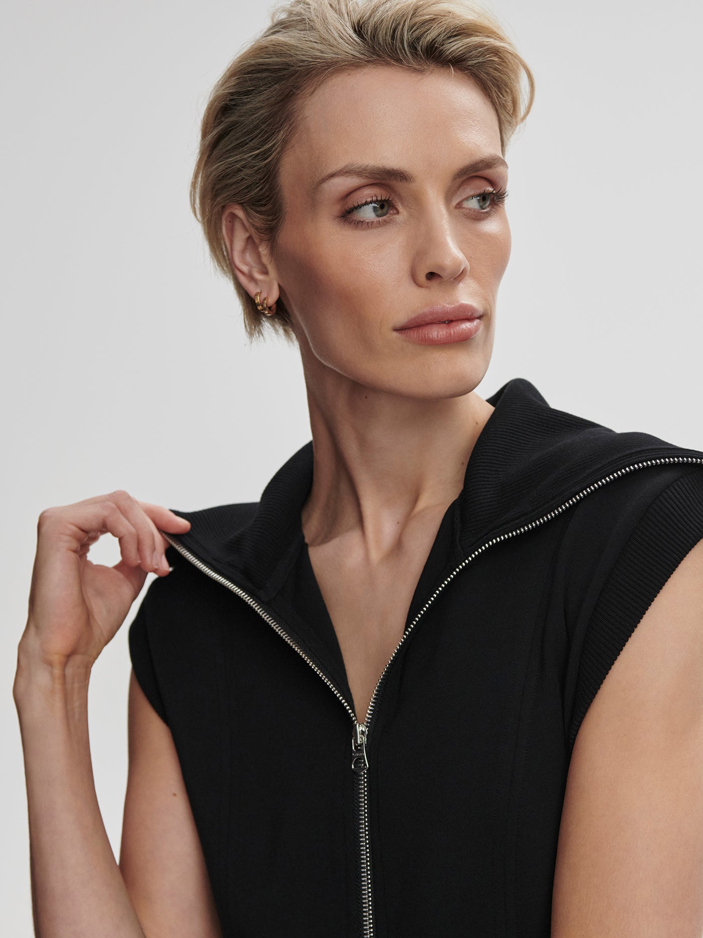 Varley Rebecca Zip Through Dress - Black