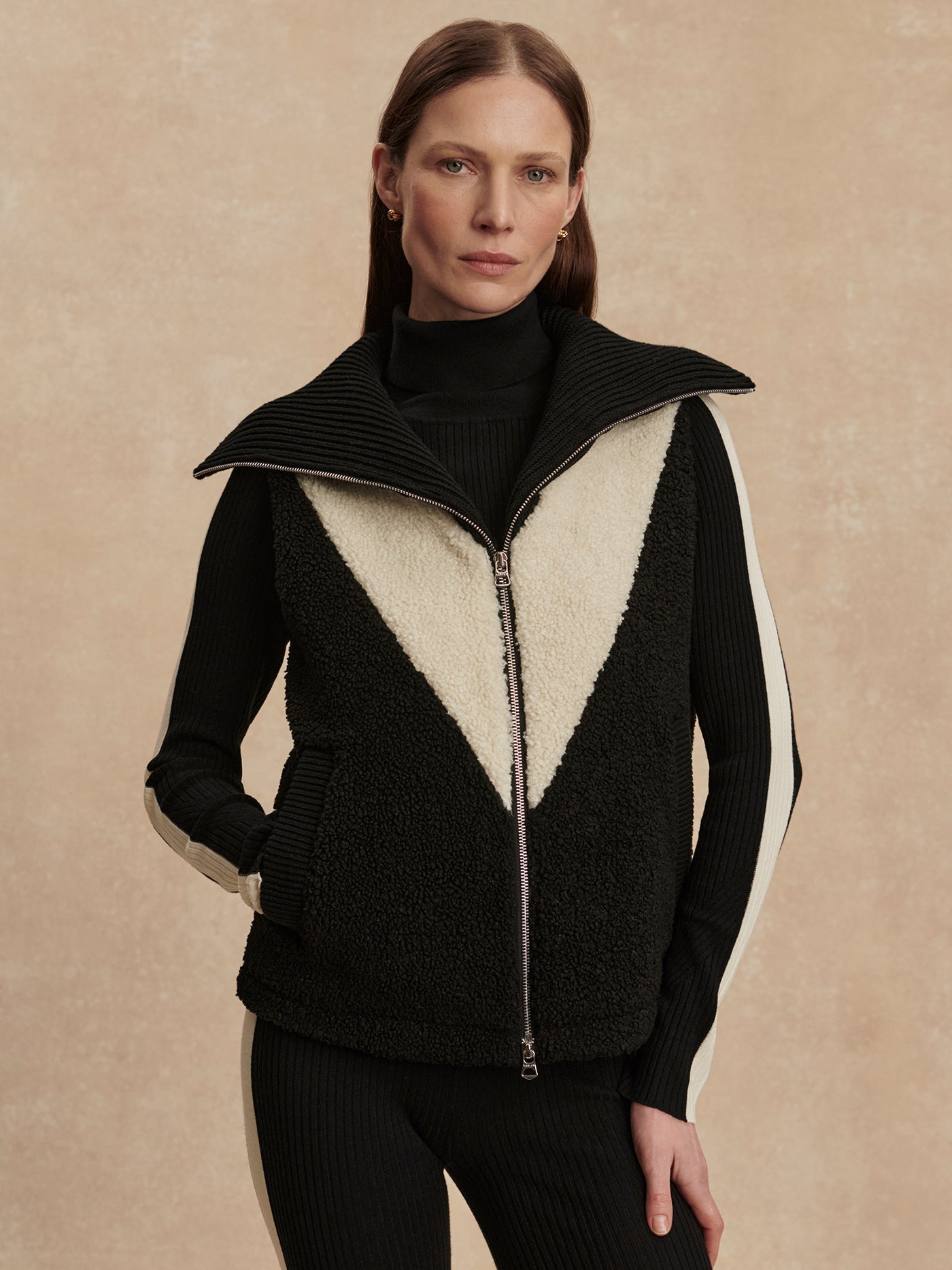 Varley Caspian Sherpa Gilet - Black