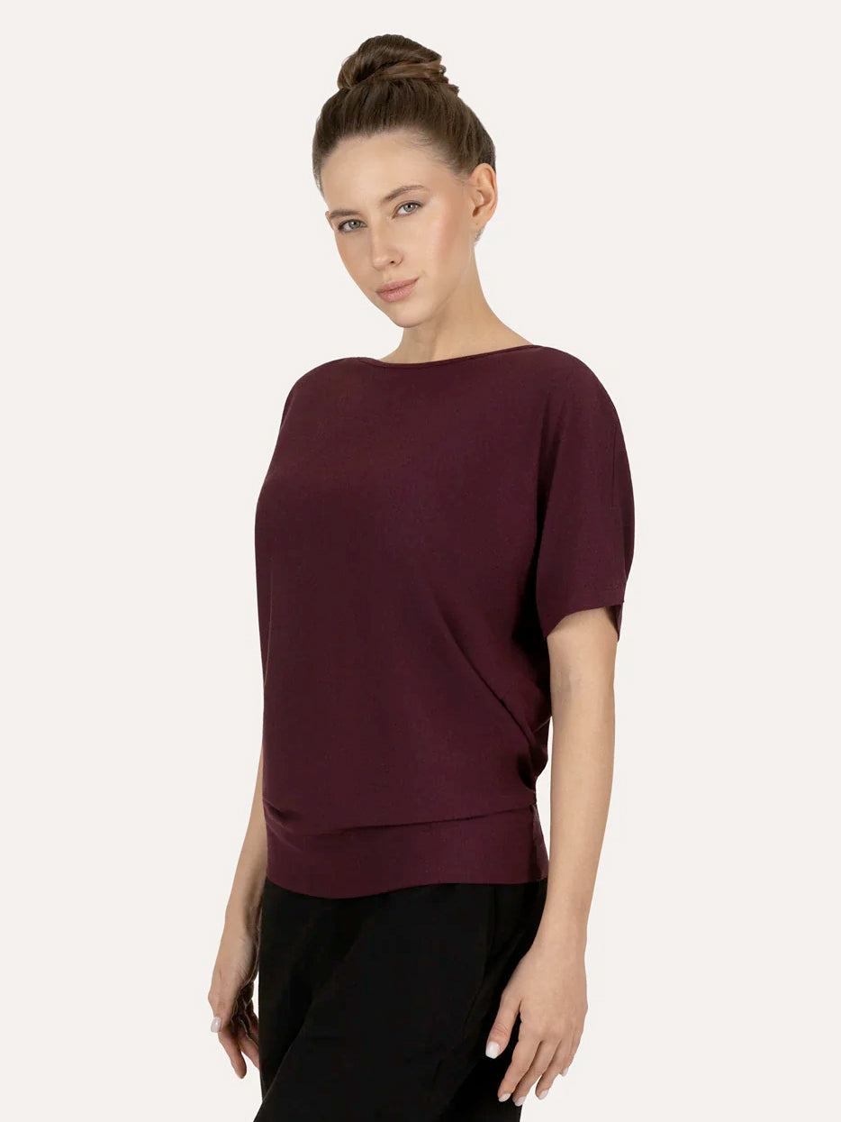 Urban Goddess Budhi Short Sleeve Yoga Top - Fig