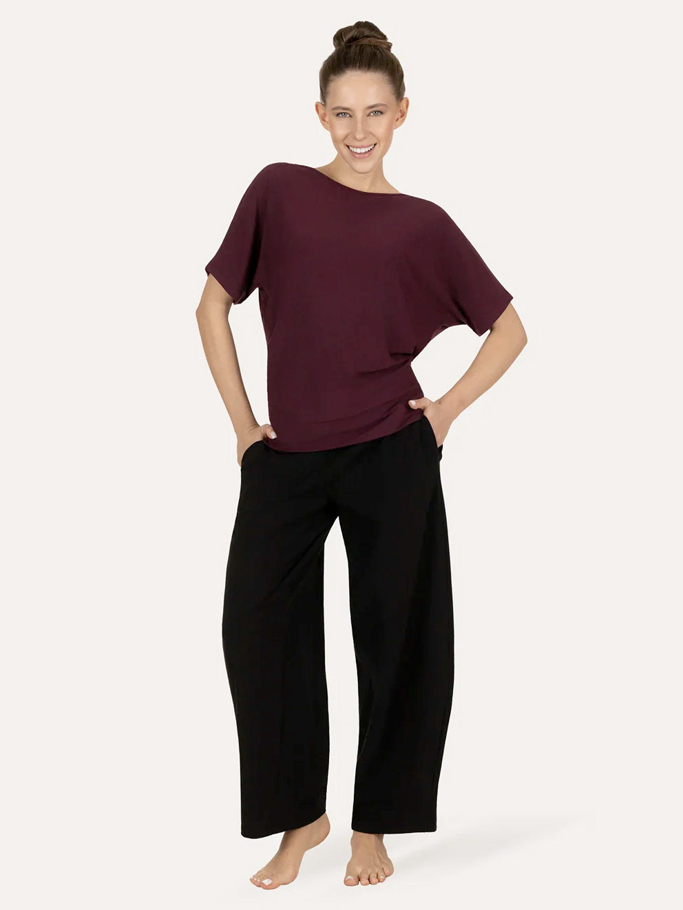 Urban Goddess Budhi Short Sleeve Yoga Top - Fig