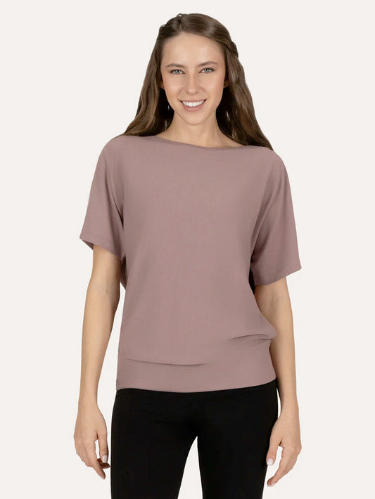 Urban Goddess Budhi Short Sleeve Yoga Top - Fireclay
