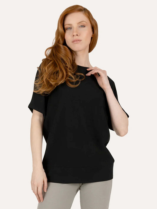 Urban Goddess Budhi Short Sleeve Yoga Top - Onyx Black