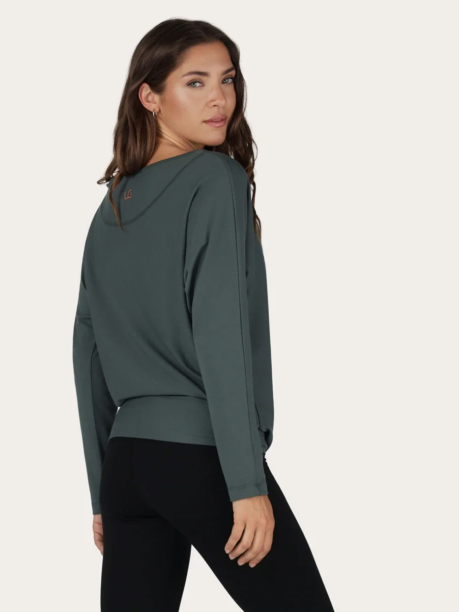 Urban Goddess Budhi Long Sleeve Yoga Top - Pinyon