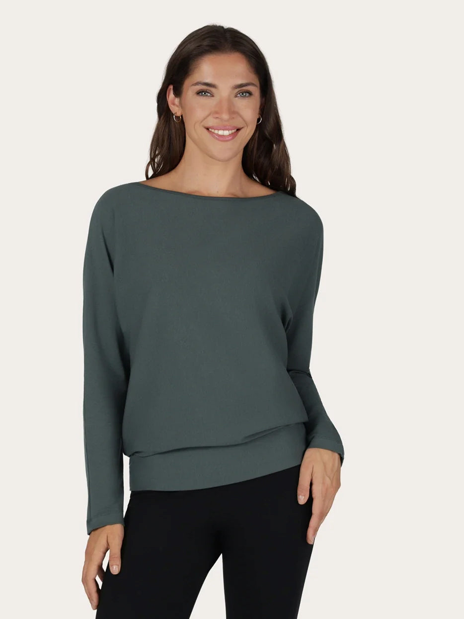Urban Goddess Budhi Long Sleeve Yoga Top - Pinyon