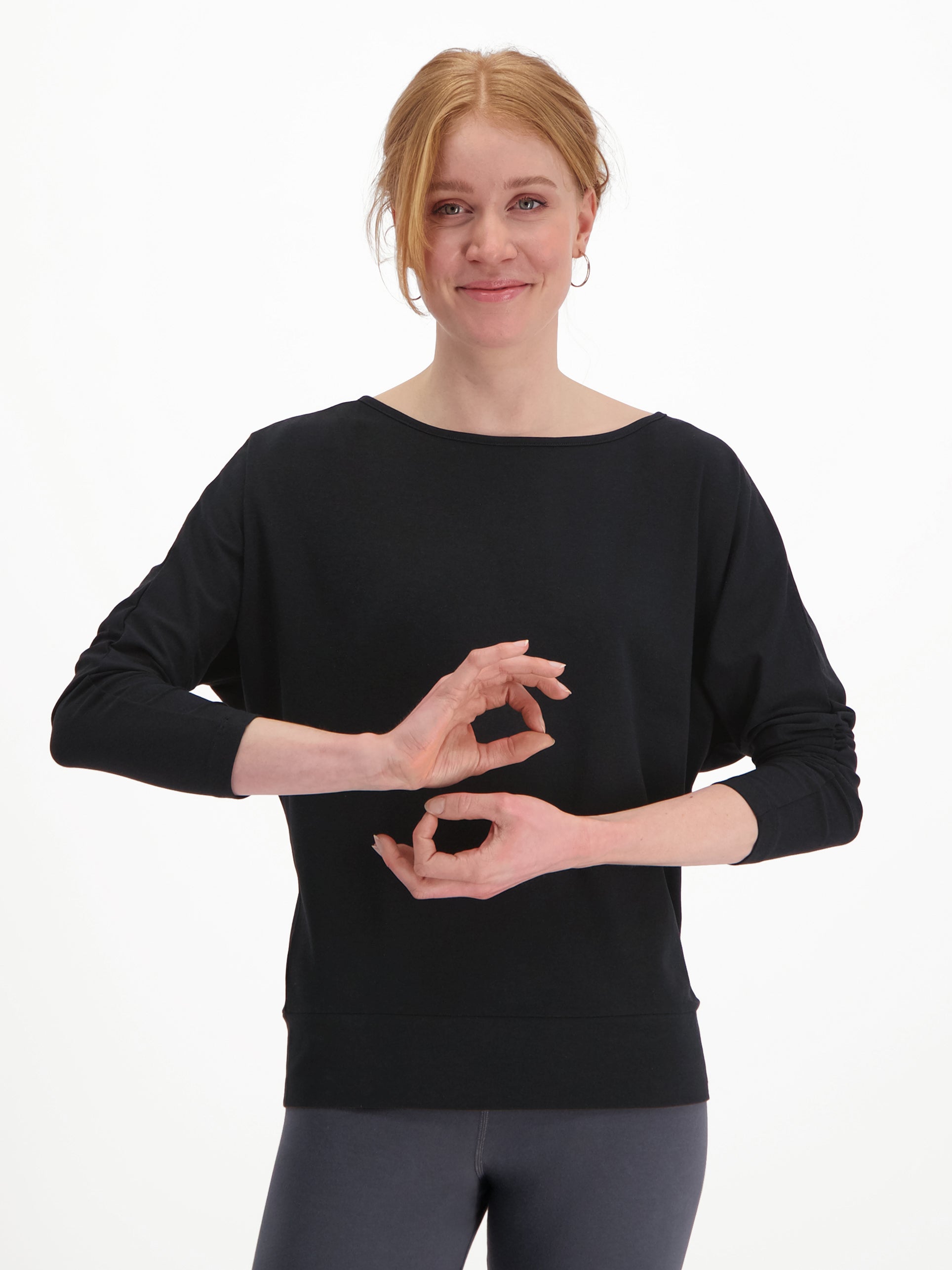 Urban Goddess Budhi Long Sleeve Top - Urban Black