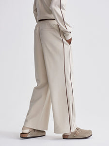 Varley Brushed Rib Wide Leg Pant 28- Cement Marl