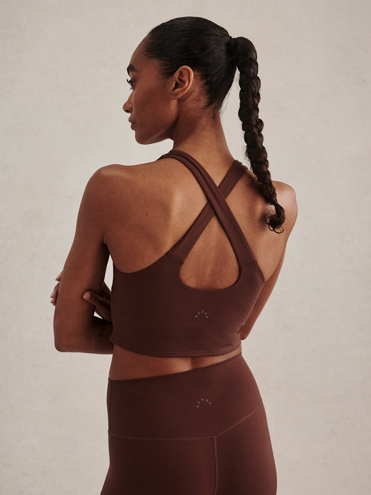 Varley Always Burke Cropped Tank - Mahogany