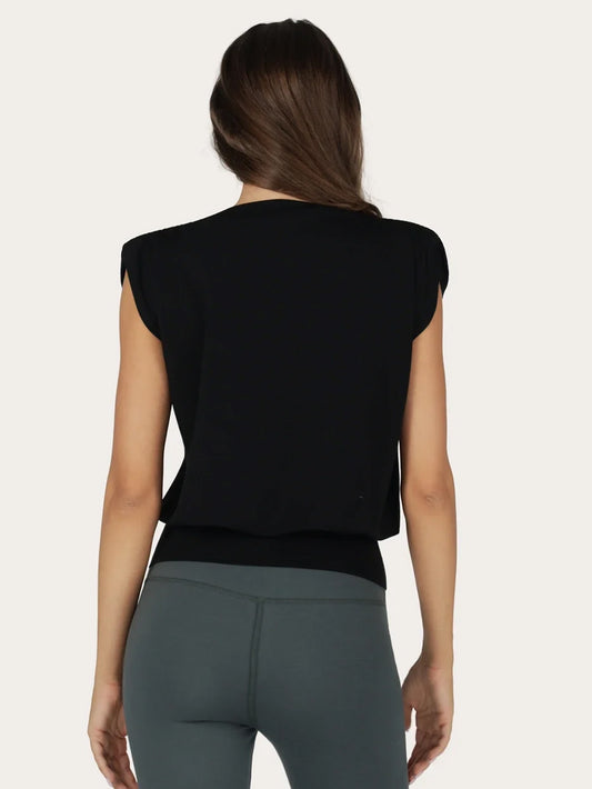 Urban Goddess Caela Yoga Top - Onyx Black