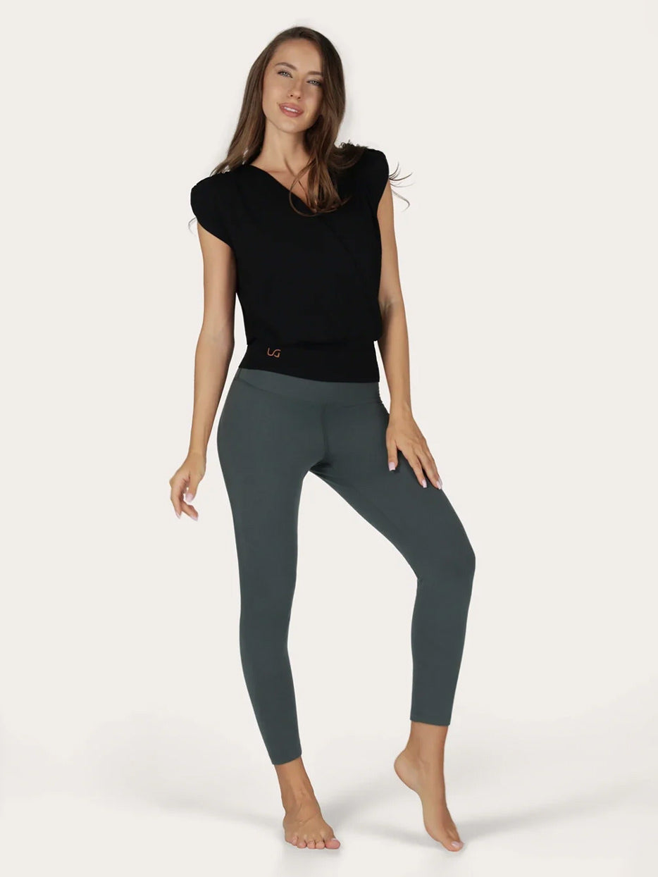 Urban Goddess Caela Yoga Top - Onyx Black