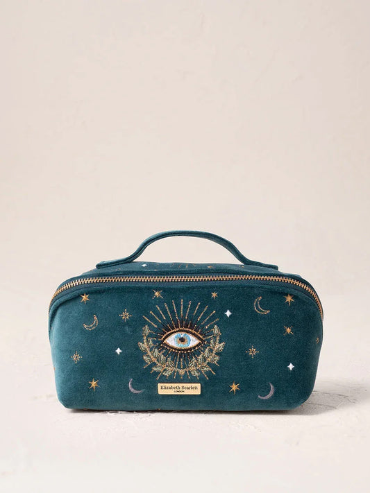 Elizabeth Scarlett Open Flat Makeup Bag - Rich Blue Celestial Eye