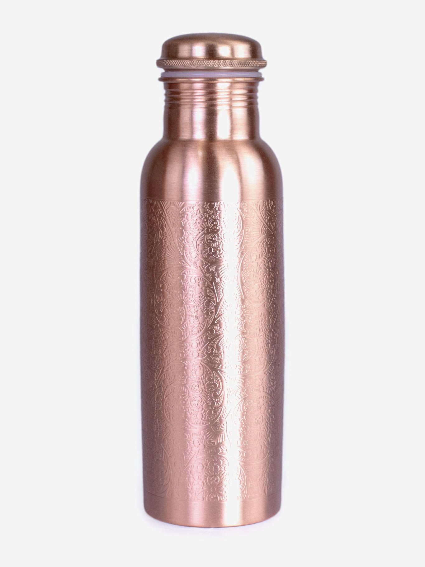 Yoga-Mad Copper Water Bottle - Flower Pattern