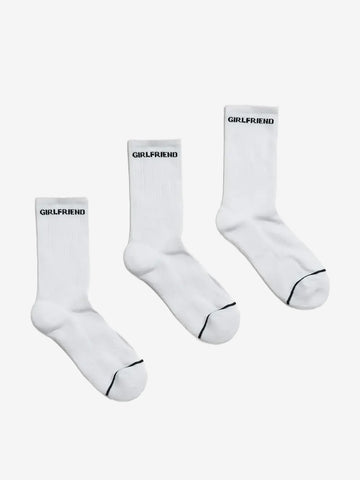 Girlfriend Collective 3-pack Crew Socks - Bright White