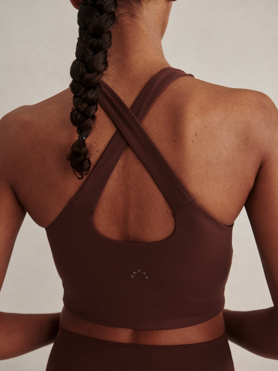 Varley Always Burke Cropped Tank - Mahogany