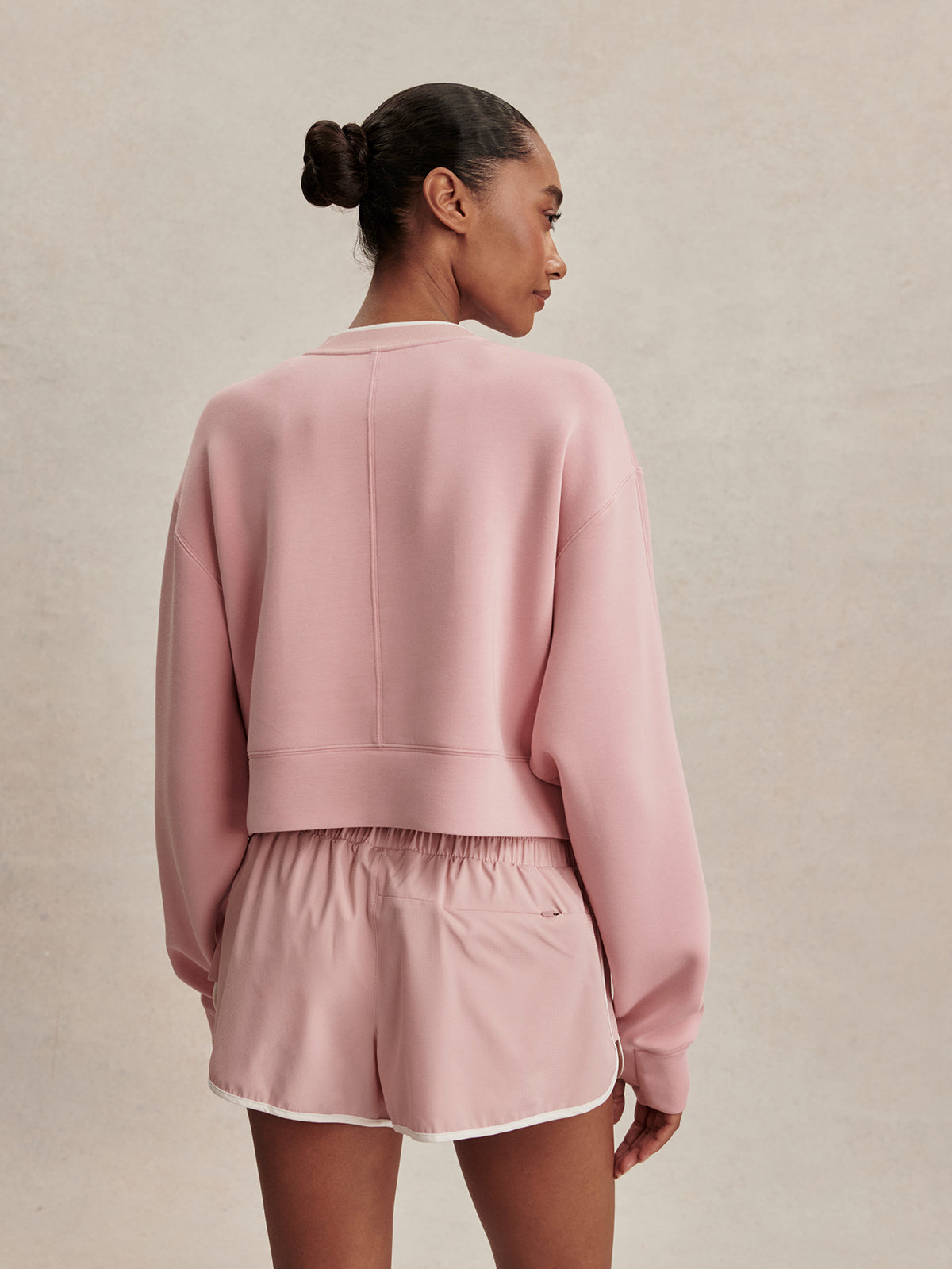 Varley Tasmin Cropped Sweat - Zephyr Mauve