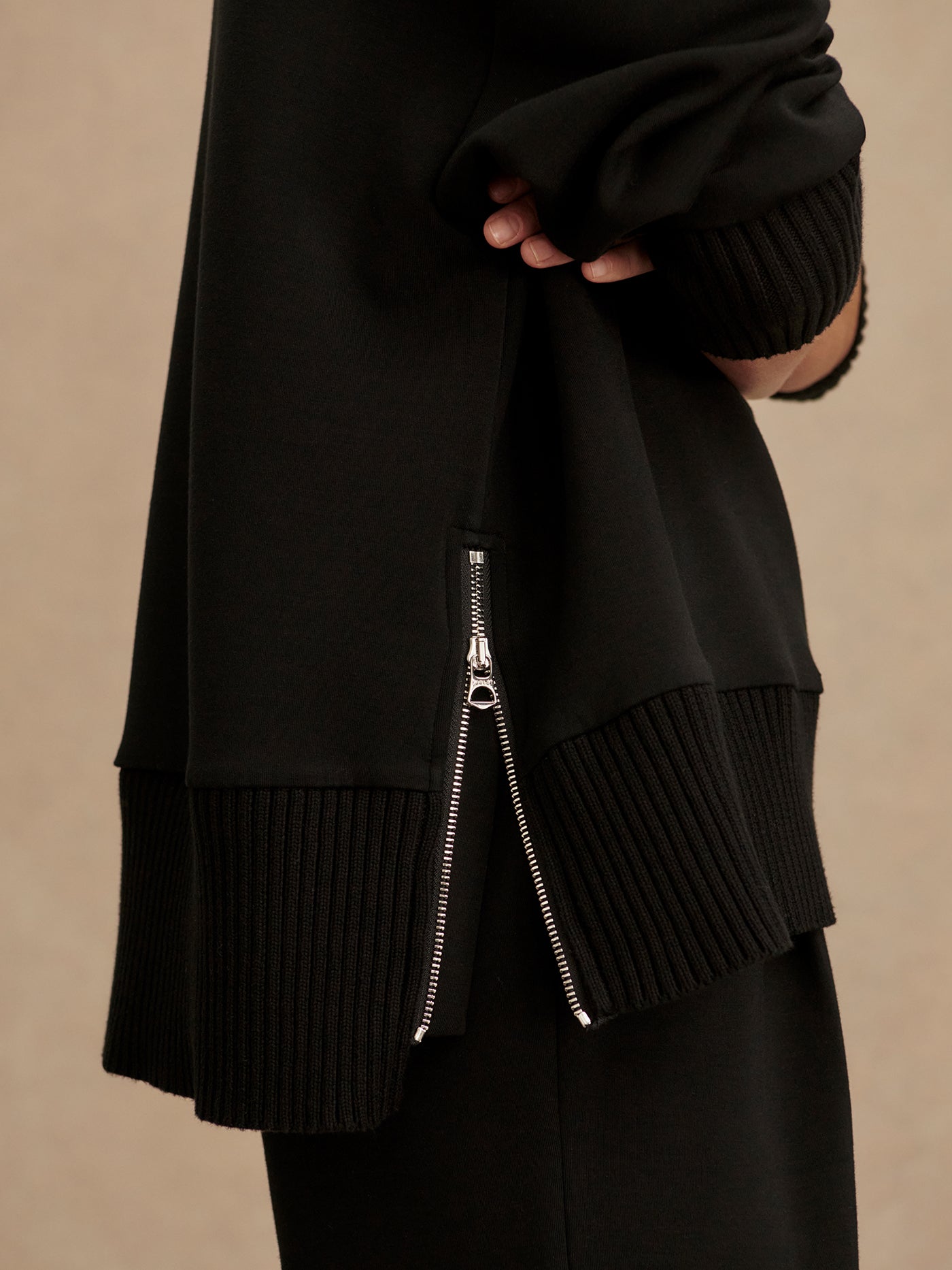 Varley Barker High Neck Sweat - Black