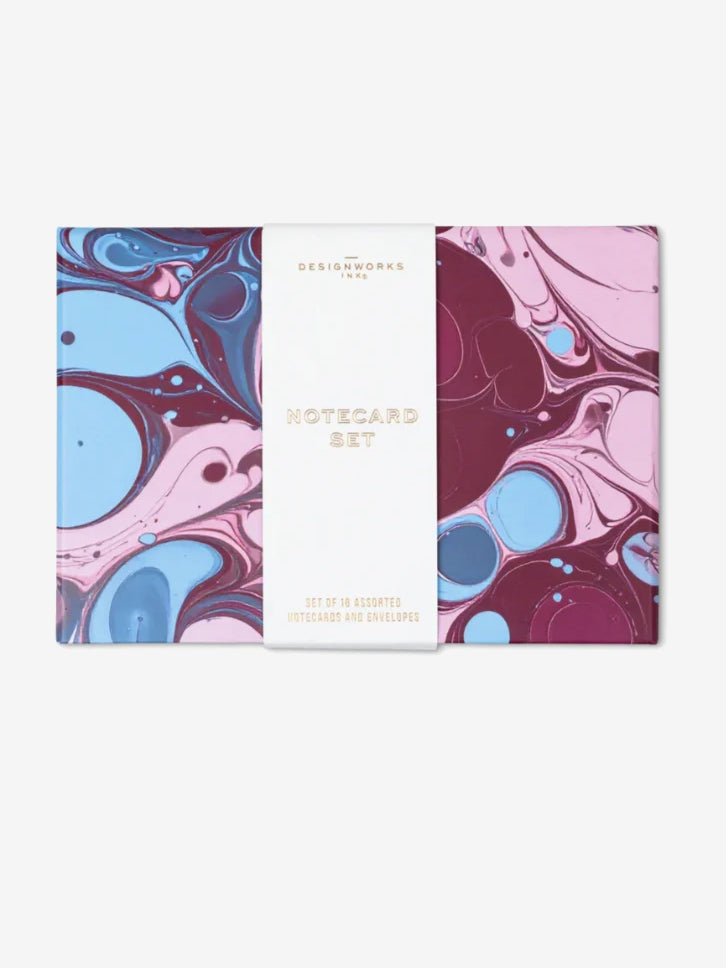 Designworks Ink Marble Notecards - 16 Assorted