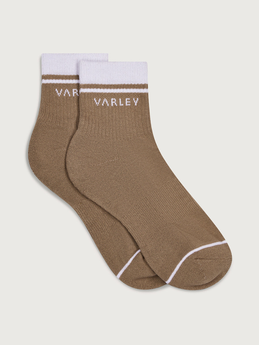 Varley Lenni Half Crew Sock - Desert Taupe