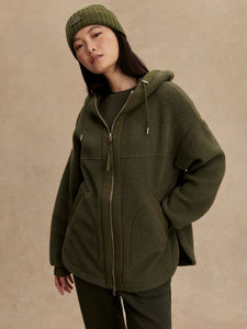 Varley Fey Relaxed Fleece - Racing Olive