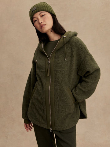 Varley Fey Relaxed Fleece - Racing Olive