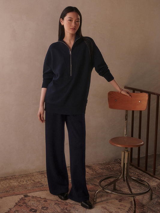 Varley The Extra Wide Leg Pant 29.5 - Navy