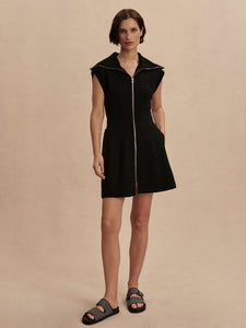 Varley Rebecca Zip Through Dress - Black