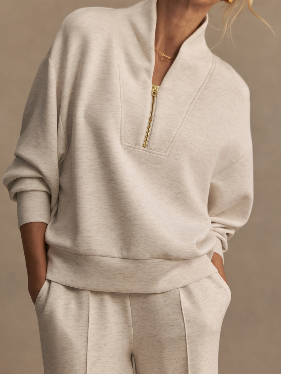 Varley Davidson Sweat - Ivory Marl