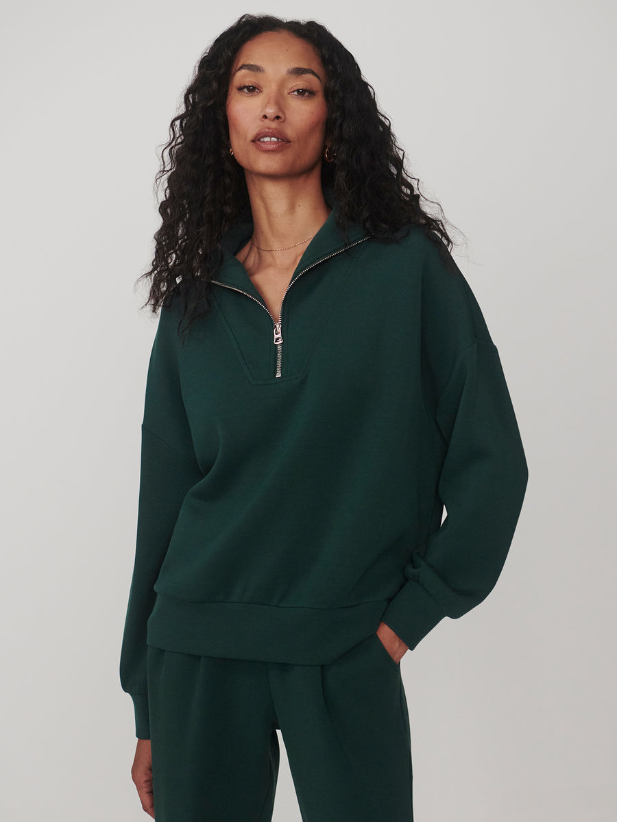 Varley Hawley Half Zip Sweat - Ponderosa Pine