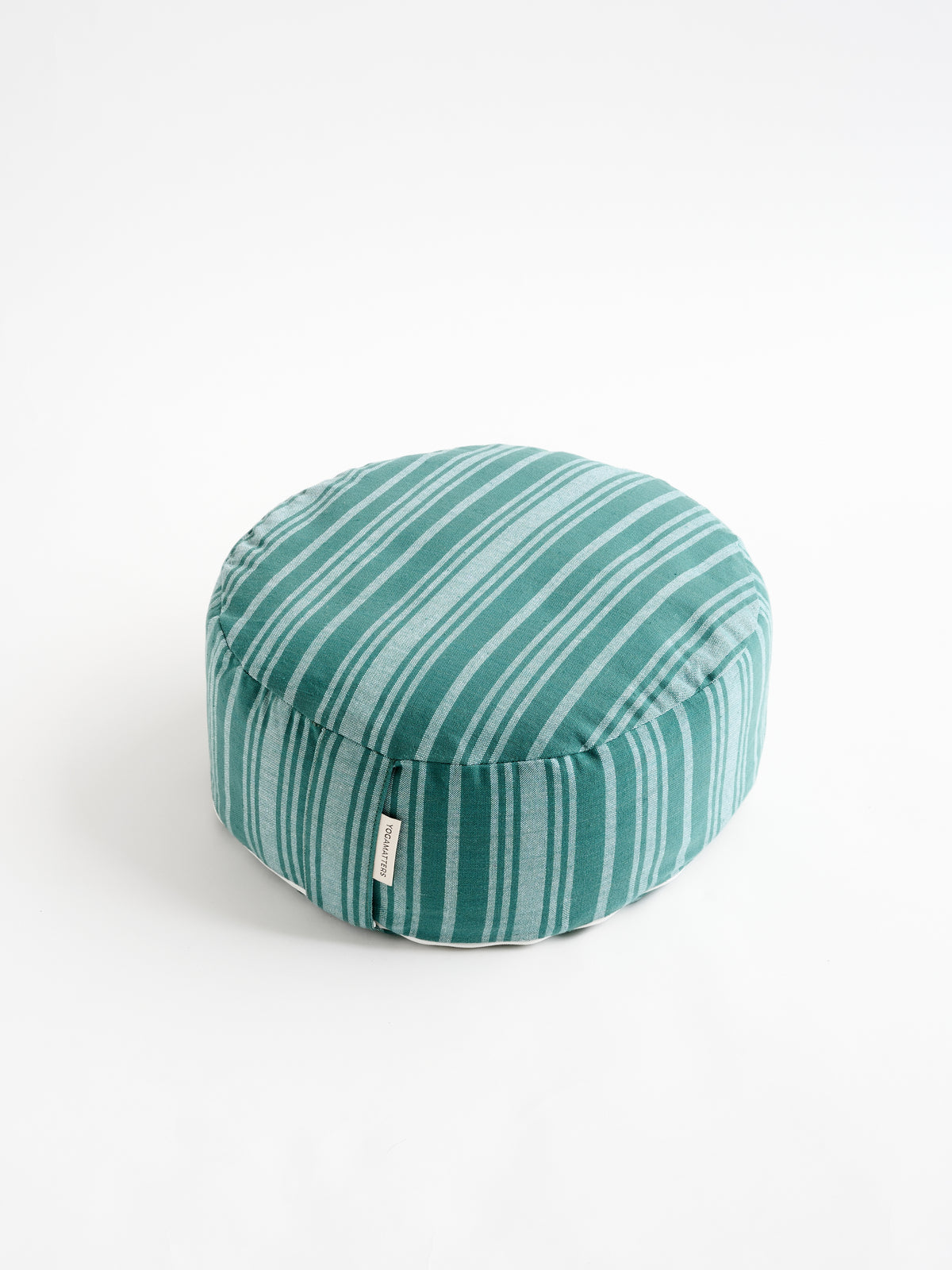 Yogamatters Round Meditation Cushion - Eucalyptus Stripe