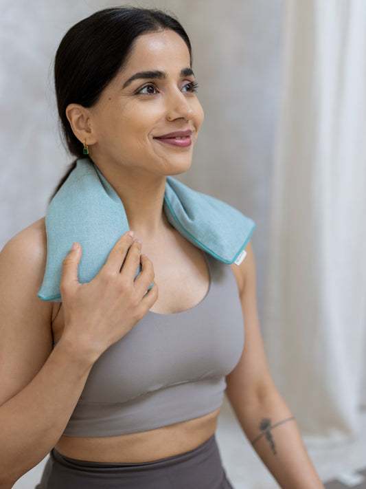 Yogamatters Organic Cotton Chambray Grounding Bag - Eucalyptus
