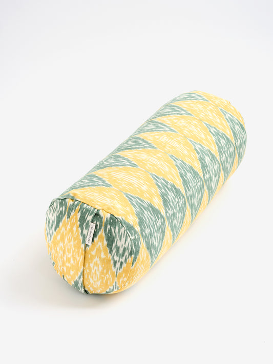 Yogamatters Ikat Round Buckwheat Bolster – Yellow