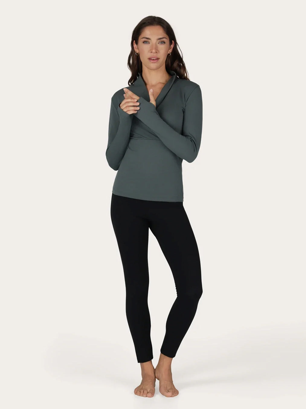 Urban Goddess Ishtar Long Sleeve Yoga Top - Pinyon