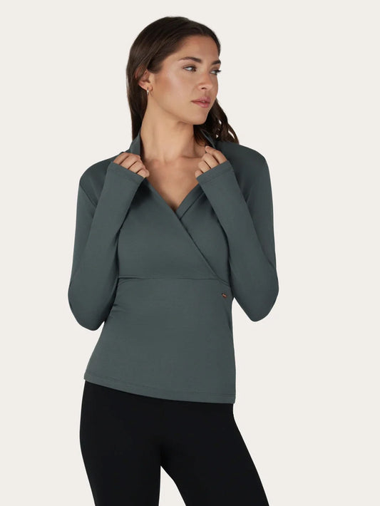 Urban Goddess Ishtar Long Sleeve Yoga Top - Pinyon