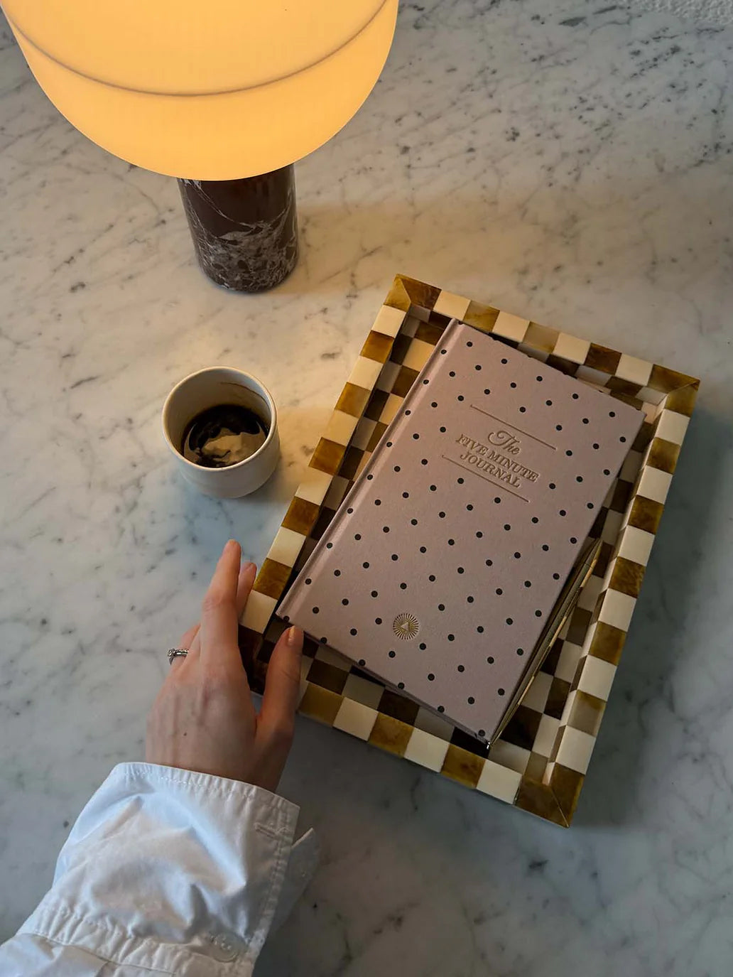 Intelligent Change Five Minute Journal - Beige Polka Dot