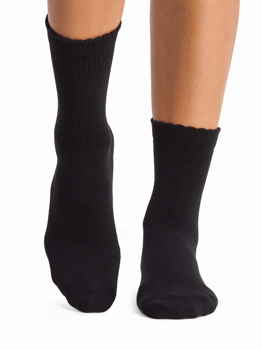 Tavi Noir Kalea Scallop Grip Socks - Ebony
