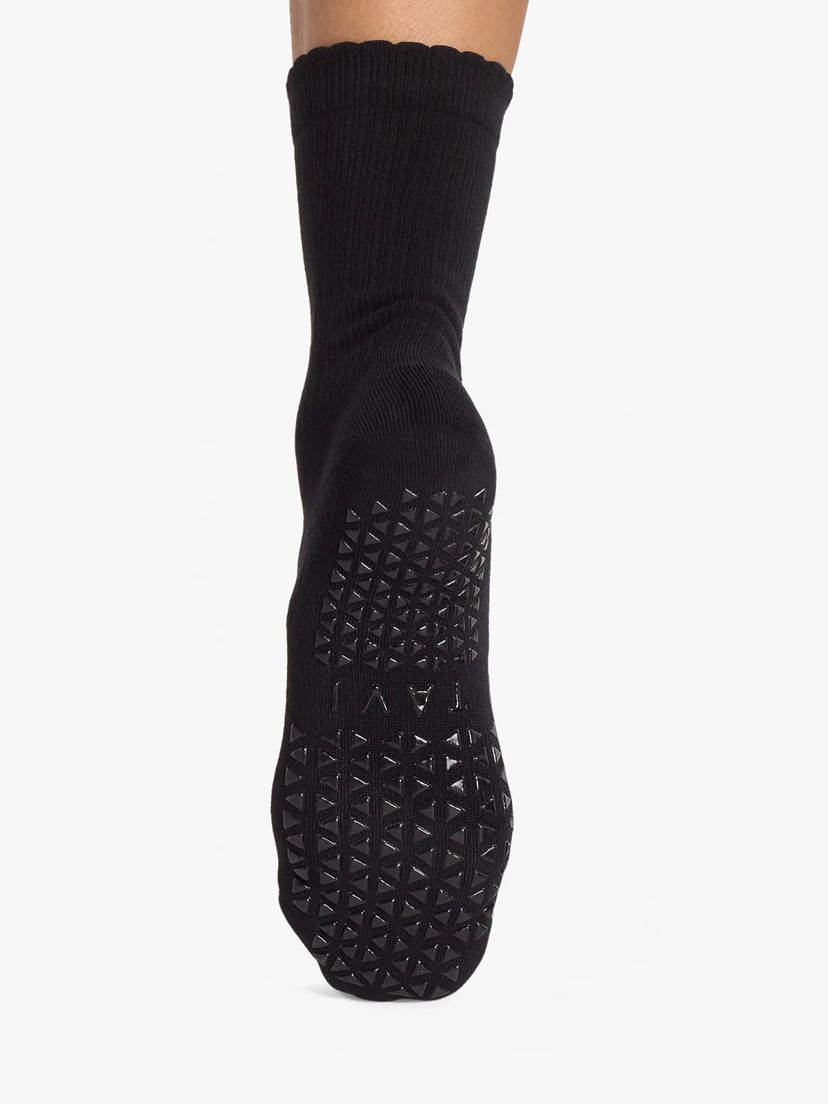 Tavi Noir Kalea Scallop Grip Socks - Ebony