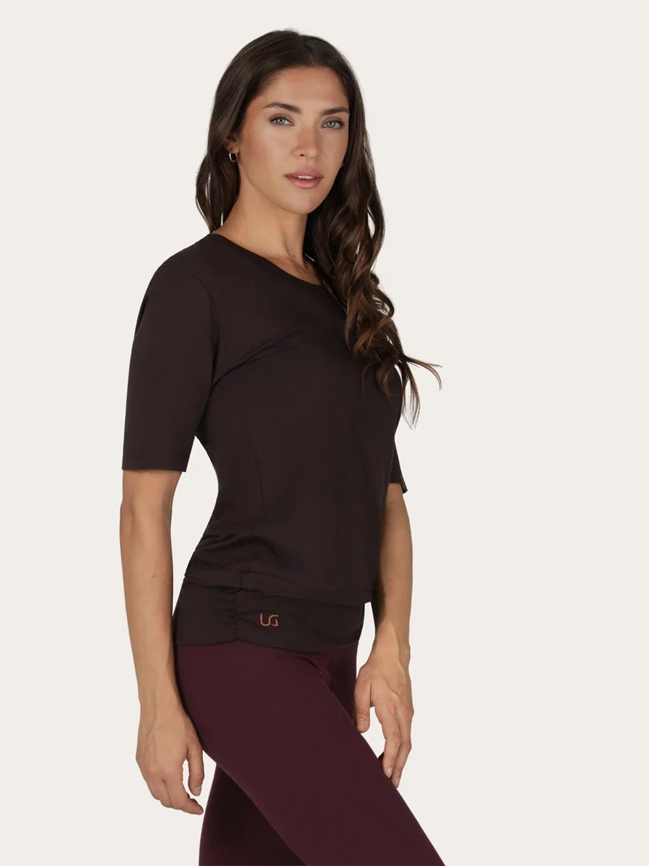 Urban Goddess Kami Yoga Tee - Coffee
