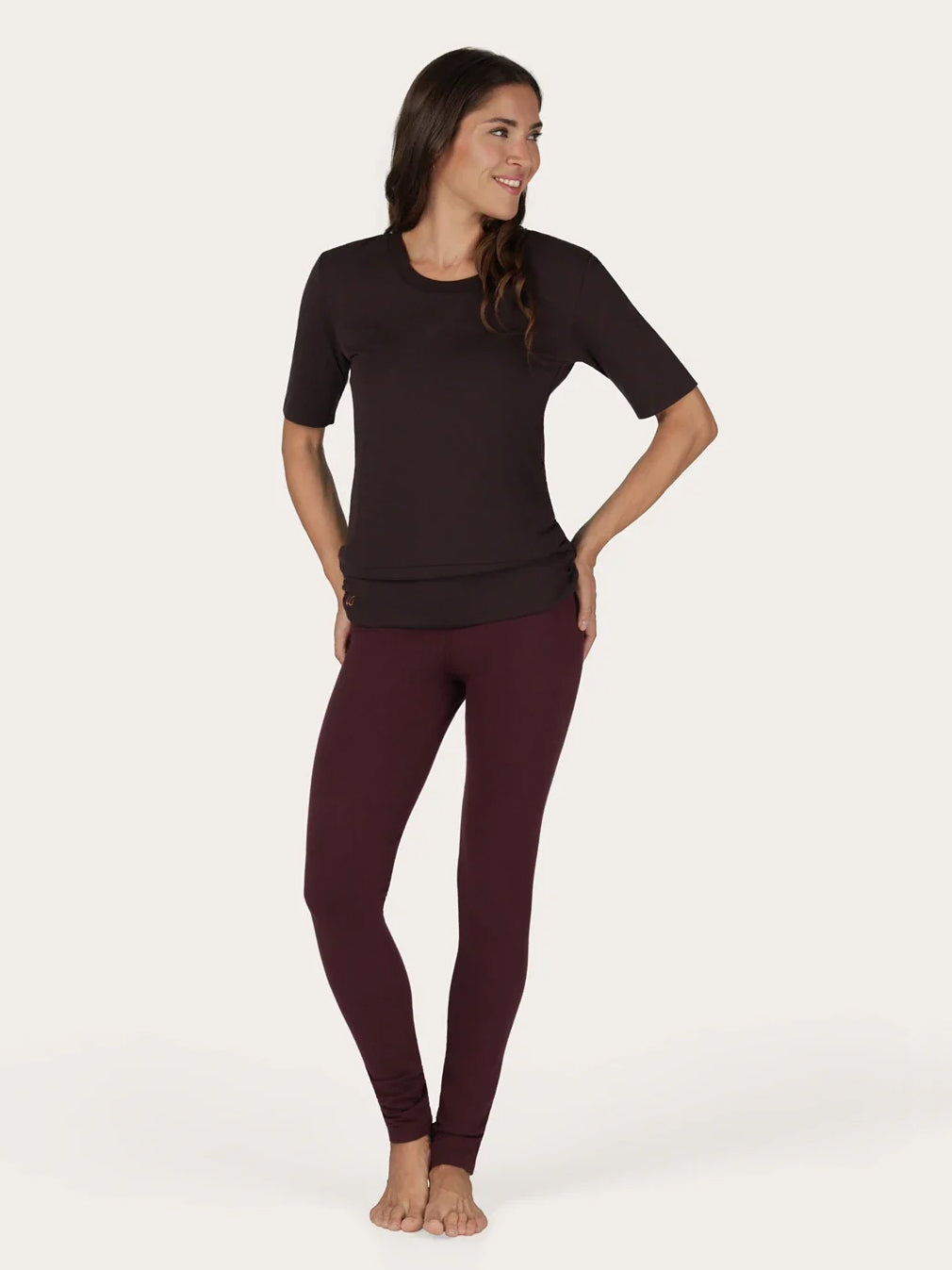 Urban Goddess Kami Yoga Tee - Coffee