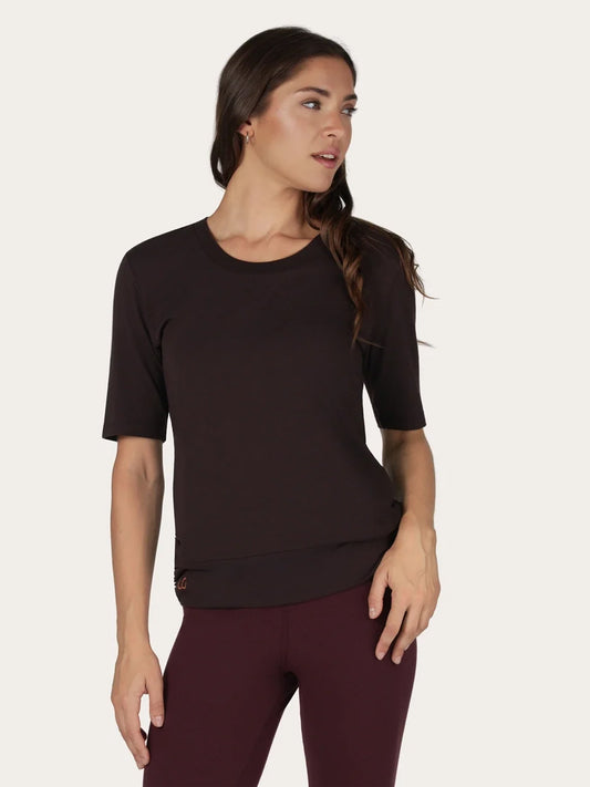 Urban Goddess Kami Yoga Tee - Coffee