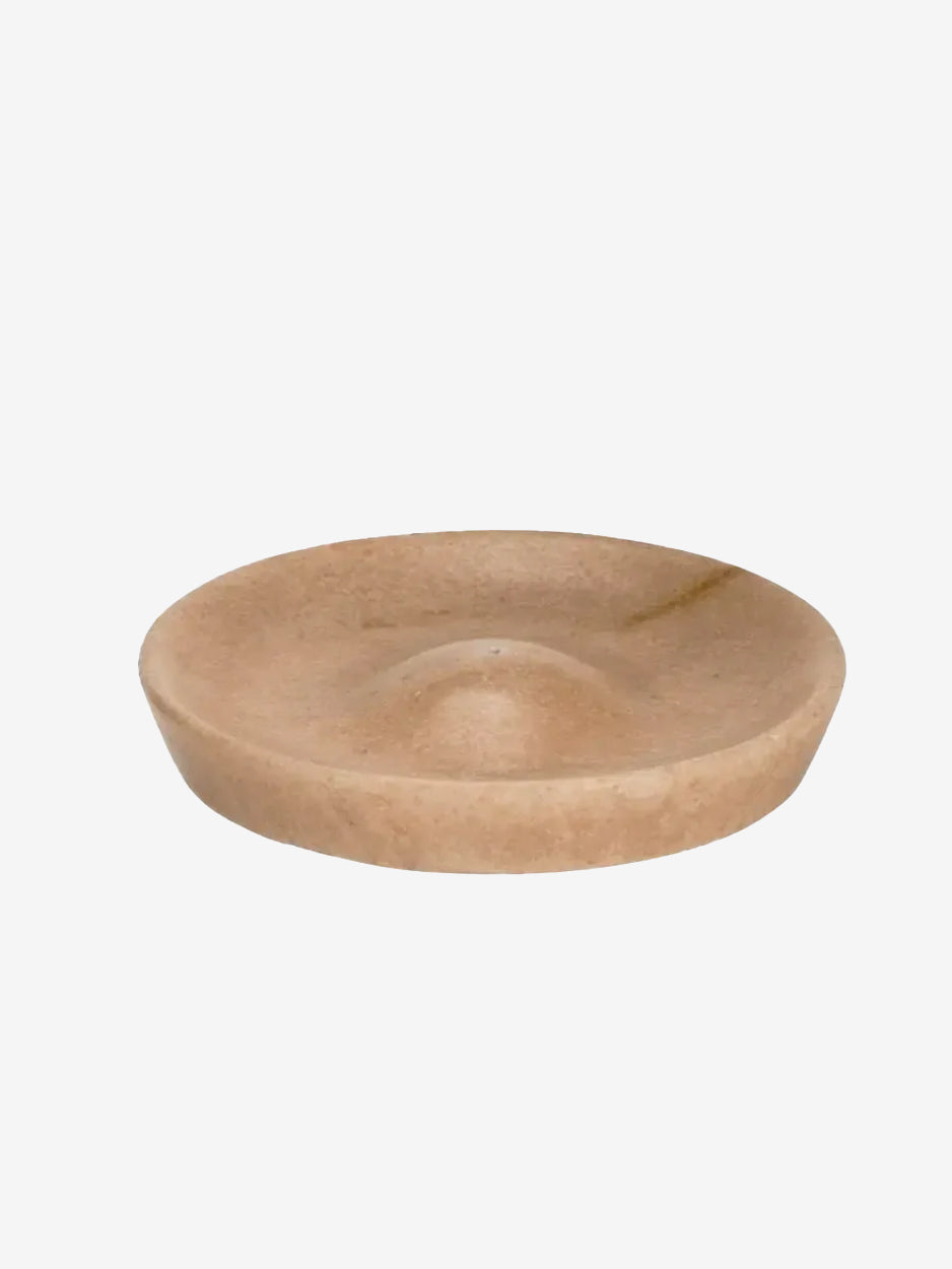 Madam Stoltz Round Marble Incense Holder - Rose