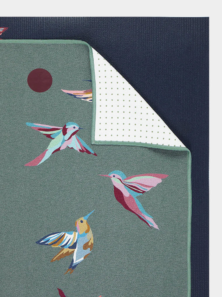 Manduka Yogitoes Hummingbird Collection Yoga Mat Towel - Flock