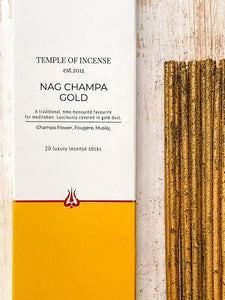 Temple of Incense - Nag Champa Gold Incense Sticks