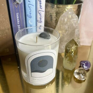 Two Libras Crystal Intention Candle - New Moon