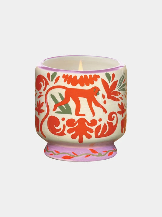 Paddywax Adopo Jungle Ceramic Candle - Coconut & Amber