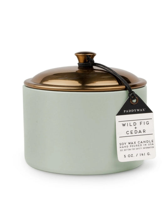 Paddywax Hygge Ceramic Candle 5oz - Wild Fig & Cedar